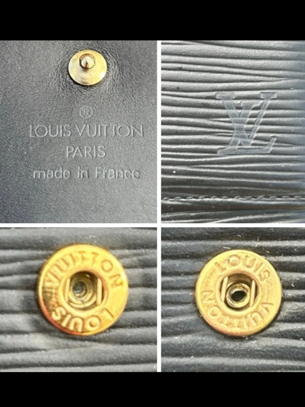 Black Louis Vuitton Epi bifold wallet